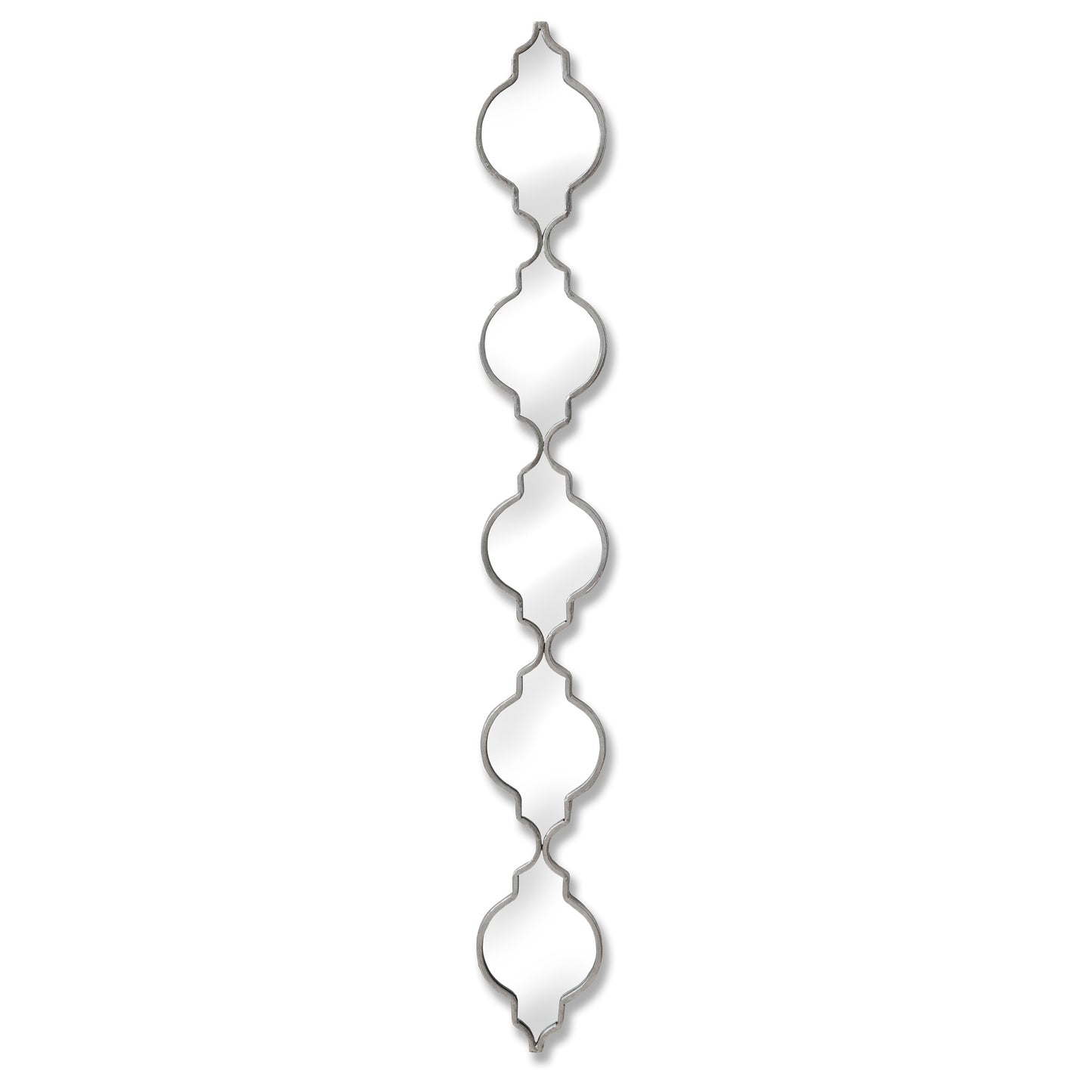 Silver Quarterfoil Decorative Hanging Mirror - Wall Mirrors from the Quanta Home collection.