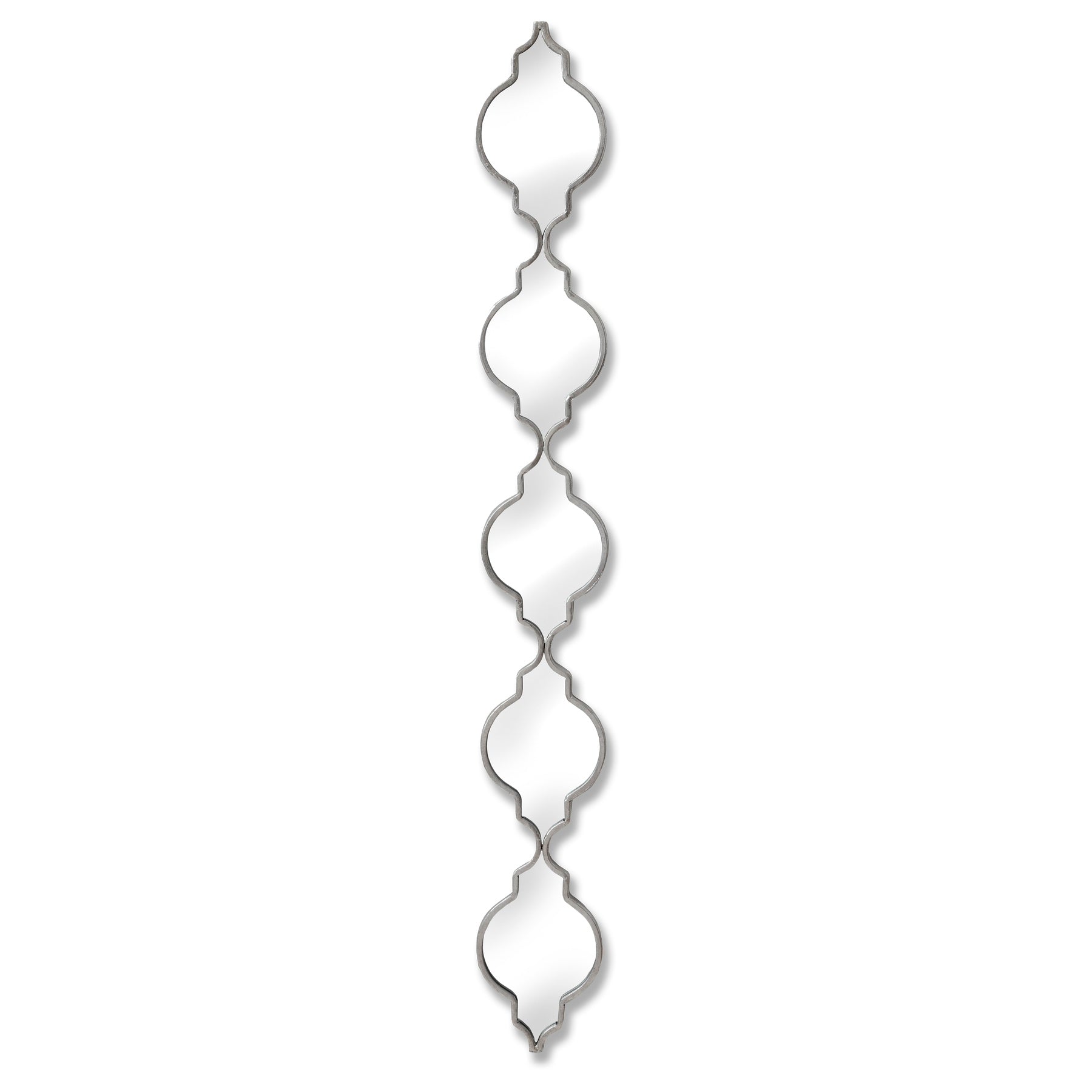 Silver Quarterfoil Decorative Hanging Mirror - Wall Mirrors from the Quanta Home collection.