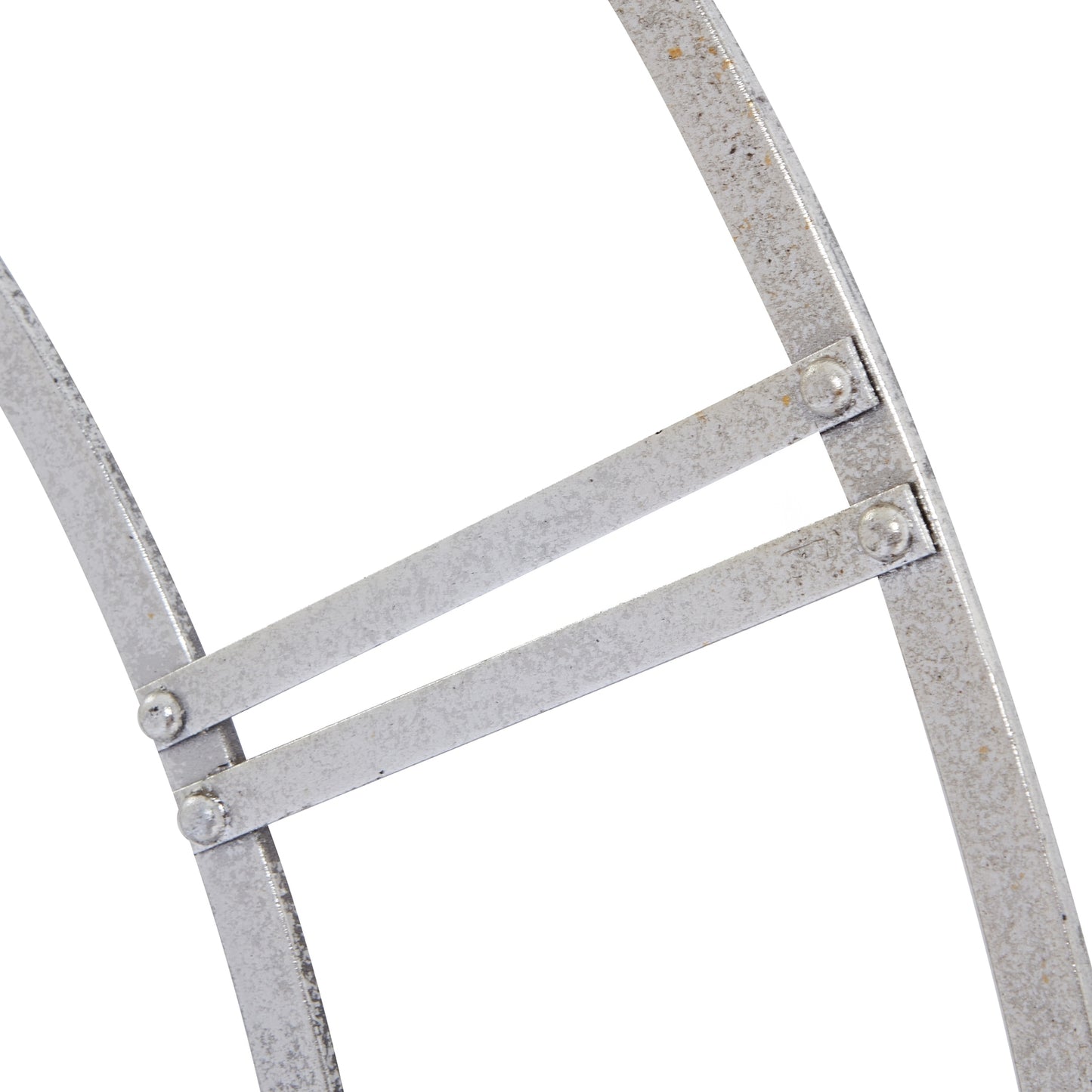 Large silver foil skeleton wall clock featuring intricate metalwork and a modern industrial design, ideal for elegant interiors.