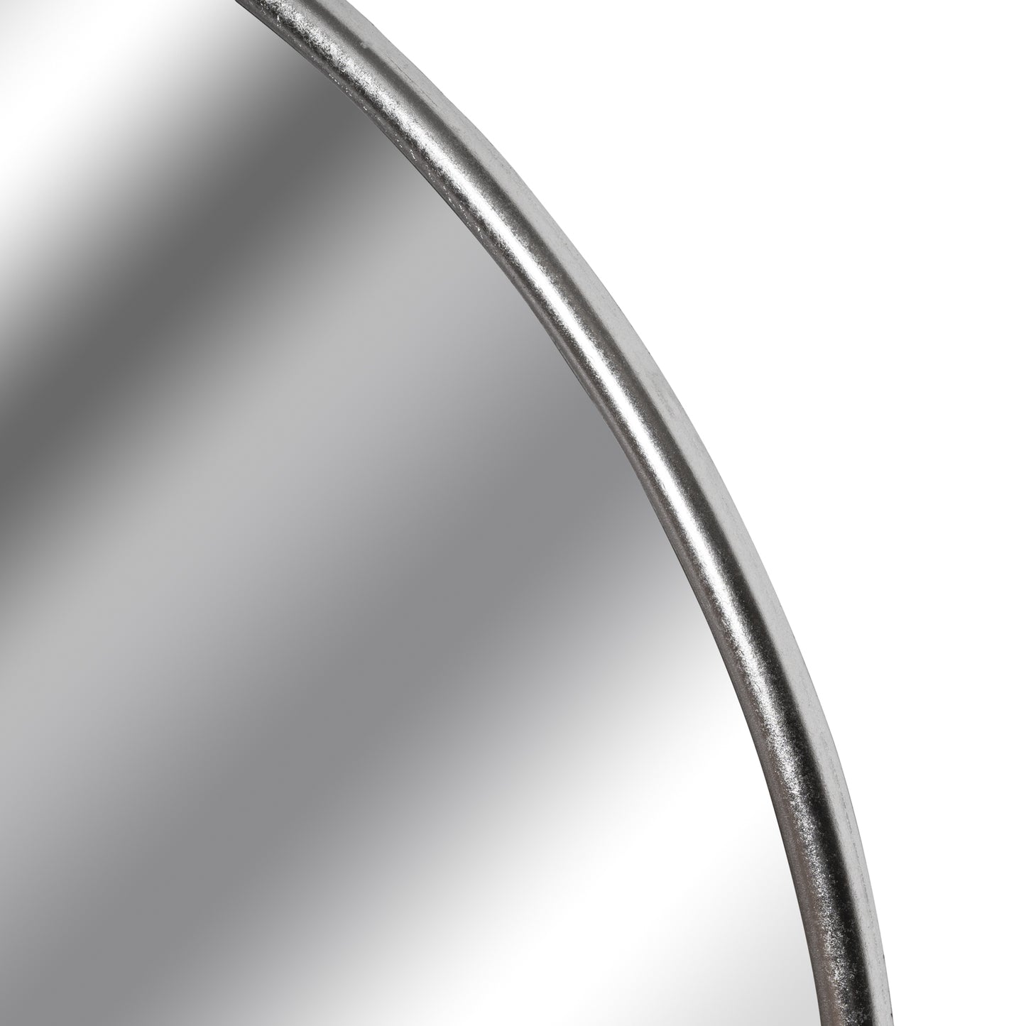 Silver Foil Large Circular Metal Wall Mirror - Wall Mirrors from the Quanta Home collection.