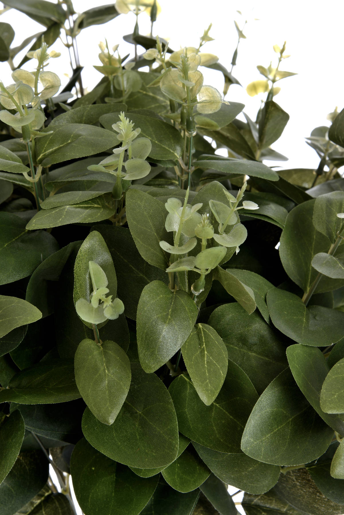 Artificial Cineraria Eucalyptus Spray featuring dark green foliage and delicate leaves, perfect for enhancing home décor.