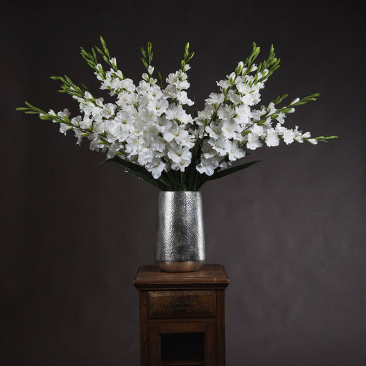 White Gladioli - Single Stem Flowers from the Quanta Home collection.