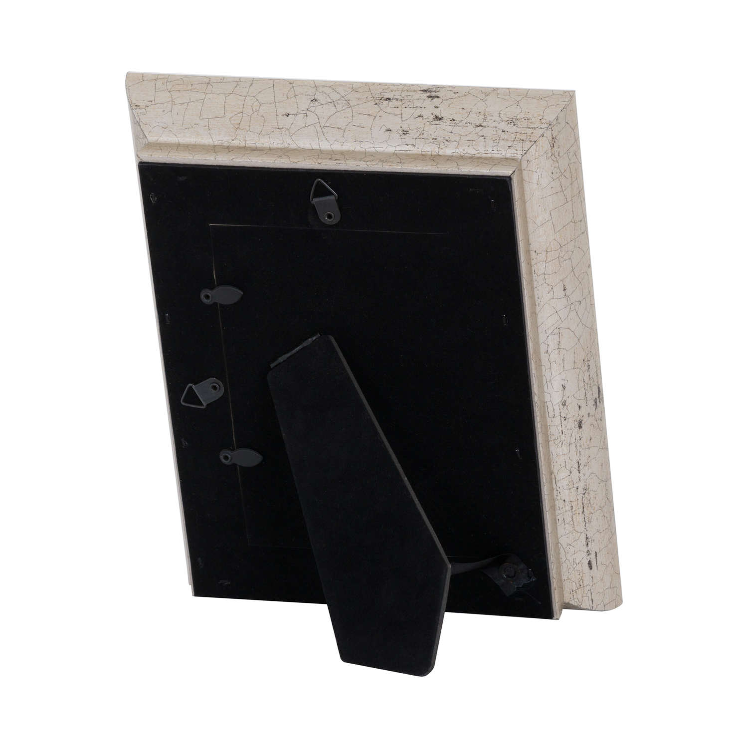 Antique silver photo frame with a crackled finish, designed for 4x6 photos, features an elegant vintage appeal with a sturdy back stand.