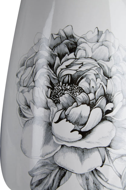 Florina White and Black Vase