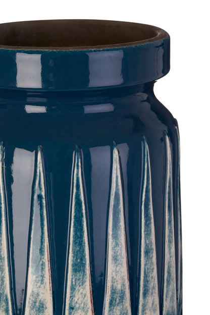 Tierra Teal Large Earthenware Vase
