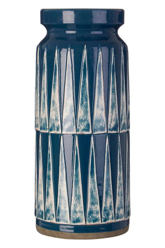 Tierra Teal Large Earthenware Vase