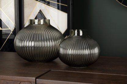 Brume Large Smoked Grey Glass Vase