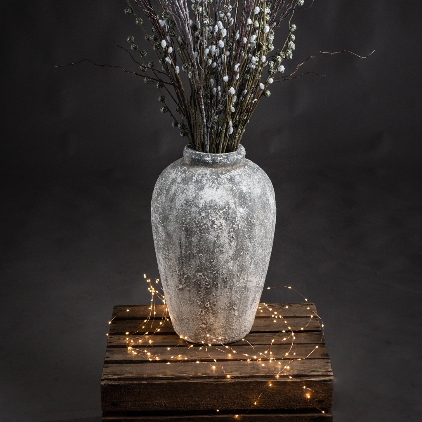 Aged Stone Tall Ceramic Vase - Vases from the Quanta Home collection.