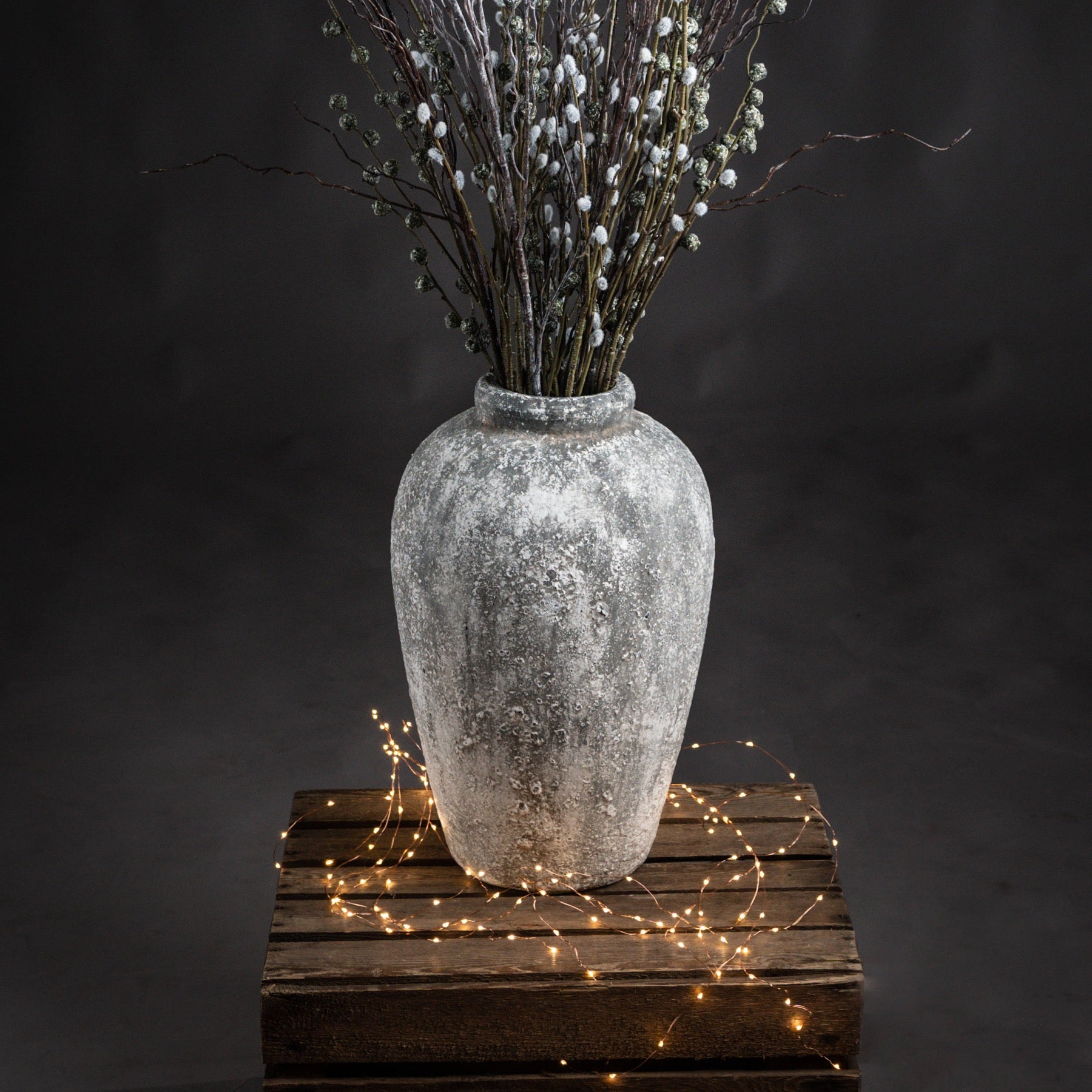 Aged Stone Tall Ceramic Vase - Vases from the Quanta Home collection.