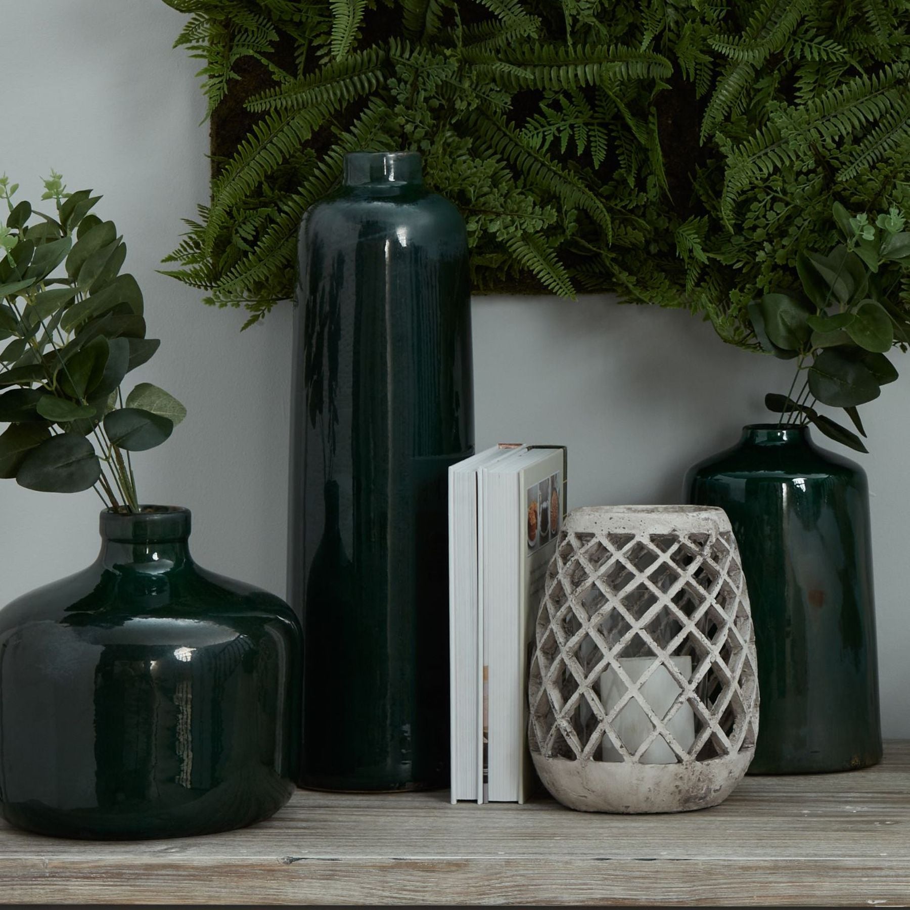 Large Conical Ceramic Lattice Hurricane Lantern - Candle Holders from the Quanta Home collection.
