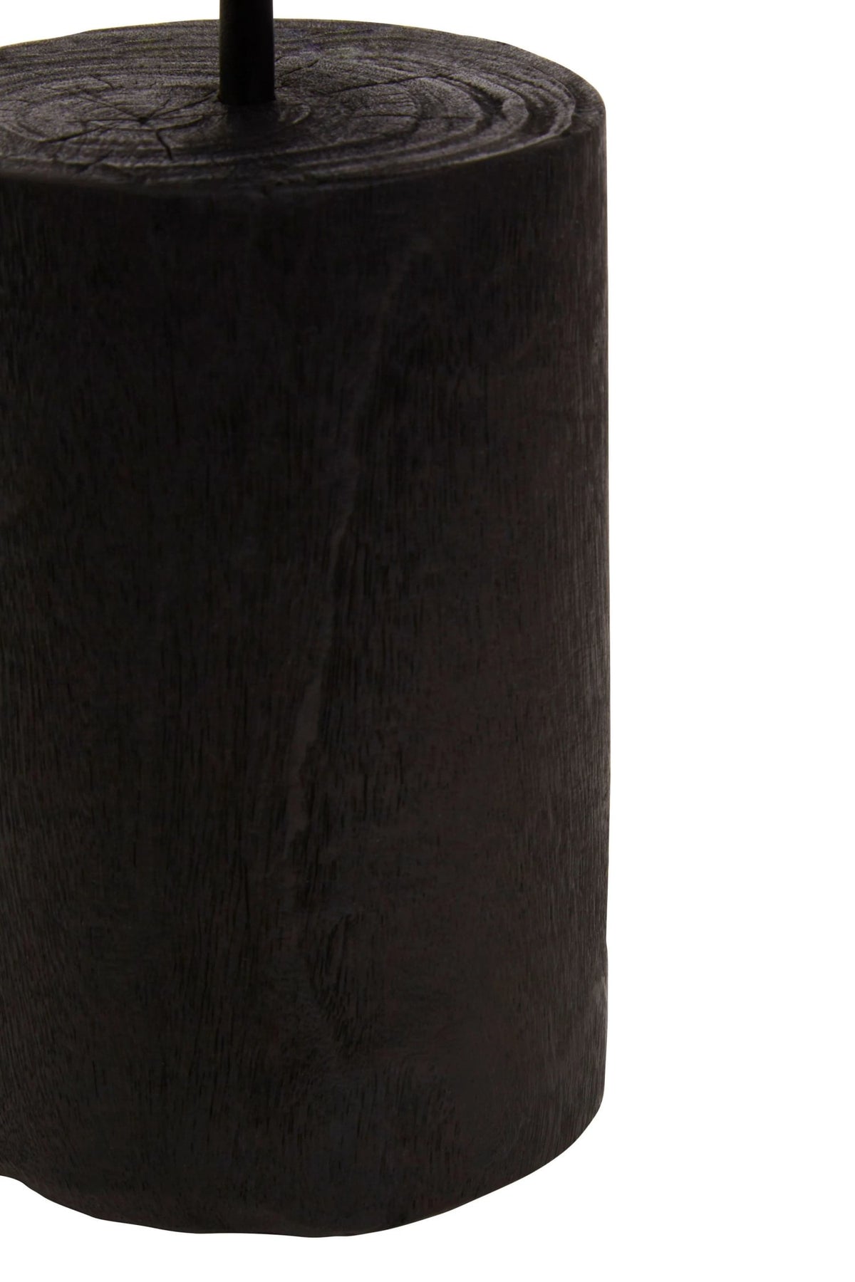 Oasis Black Wooden Large Candle Holder