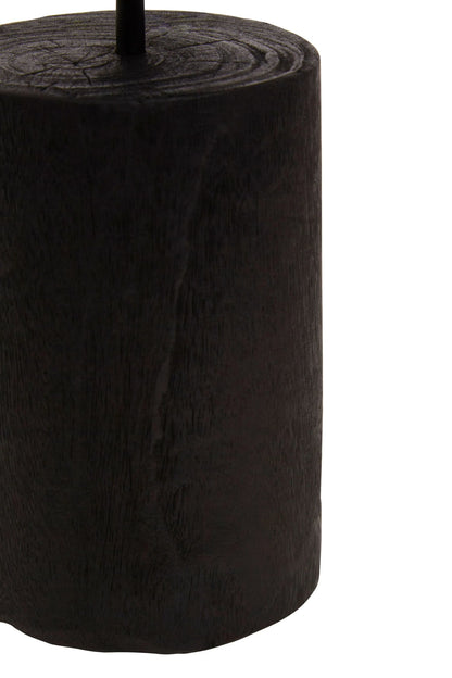 Oasis Black Wooden Large Candle Holder