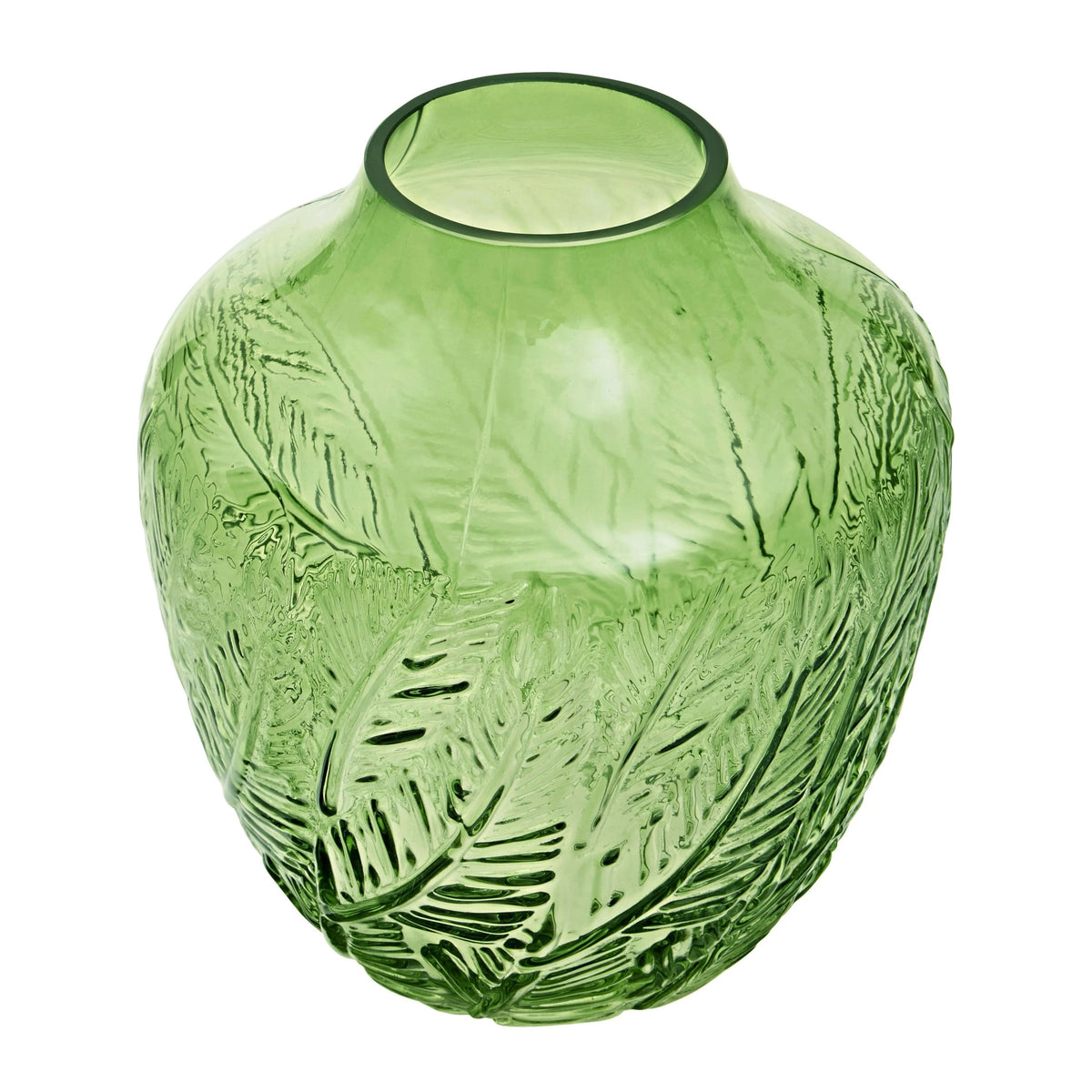 Verdelle Small Botanical Green Glass Vase