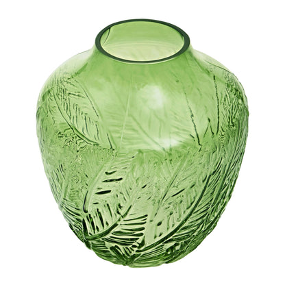 Verdelle Small Botanical Green Glass Vase