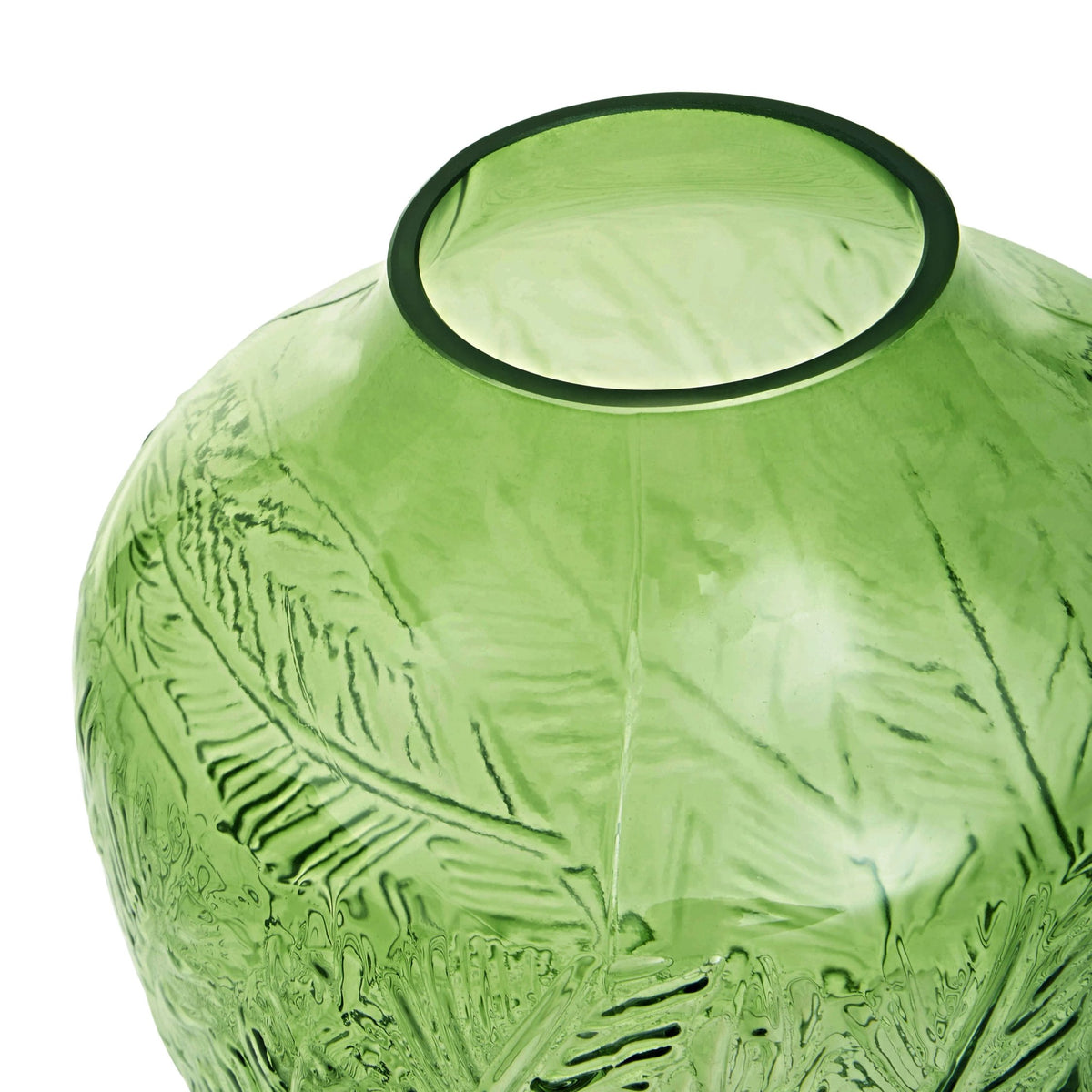 Verdelle Small Botanical Green Glass Vase