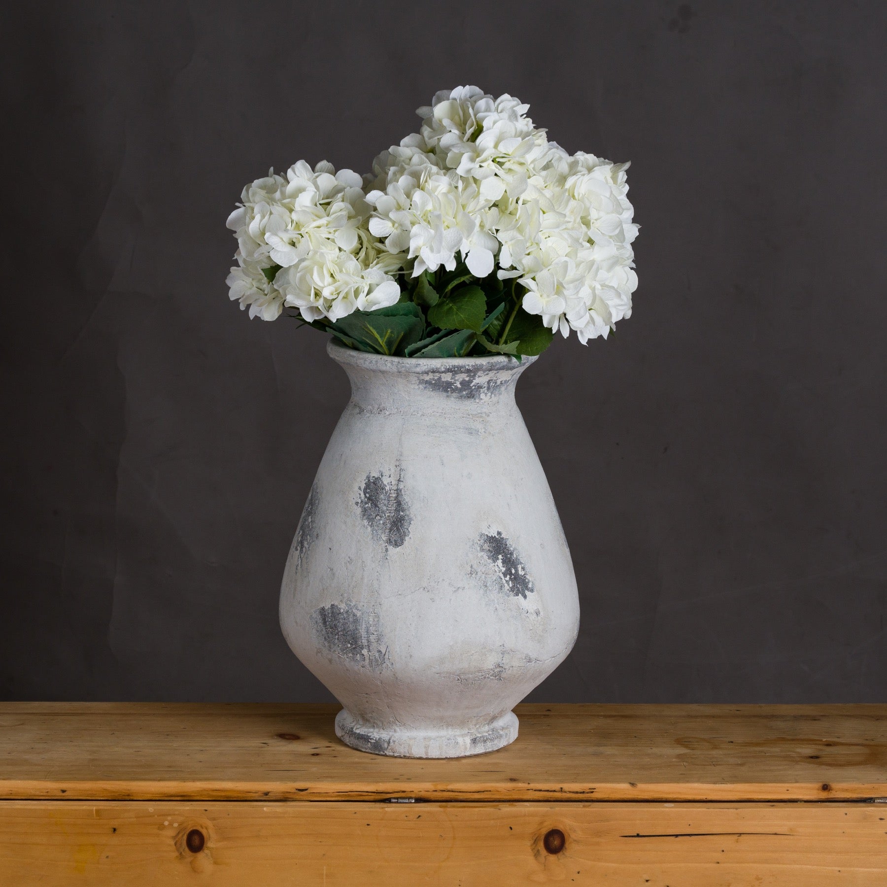 Naxos Large Antique White Vase - Christmas Room Decorations from the Quanta Home collection.