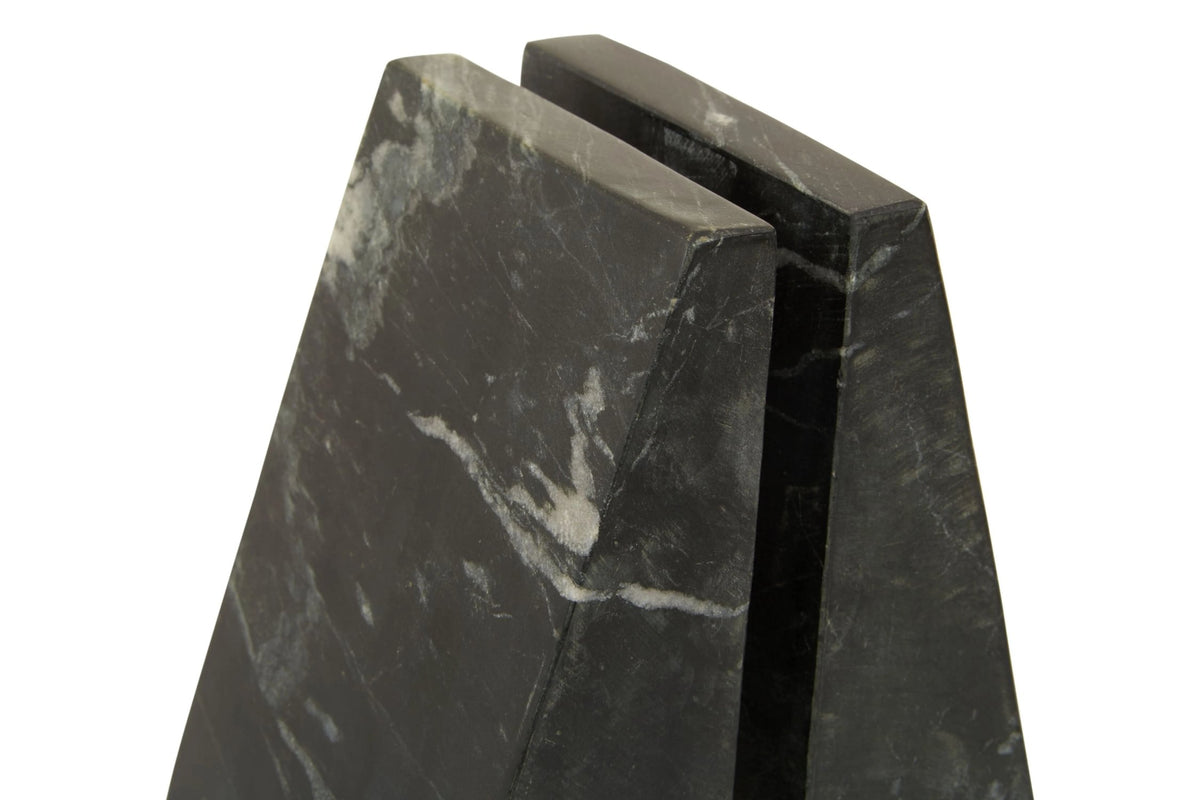 Nocturne Set of Two Black Marble Bookends