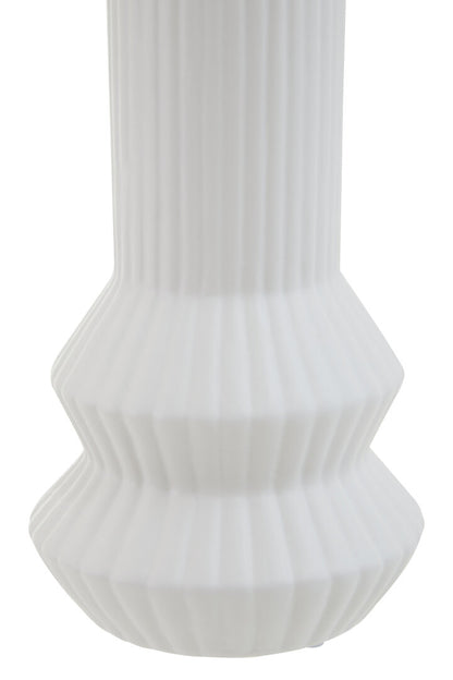 Scala White Ribbed Vase