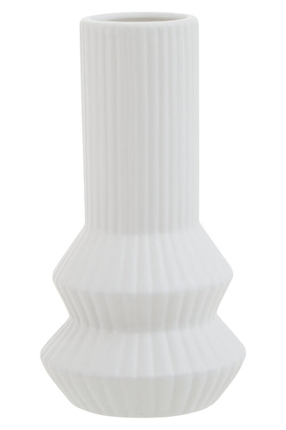 Scala White Ribbed Vase