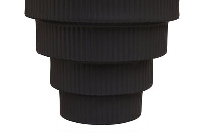 Scala Black Large Step Design Vase