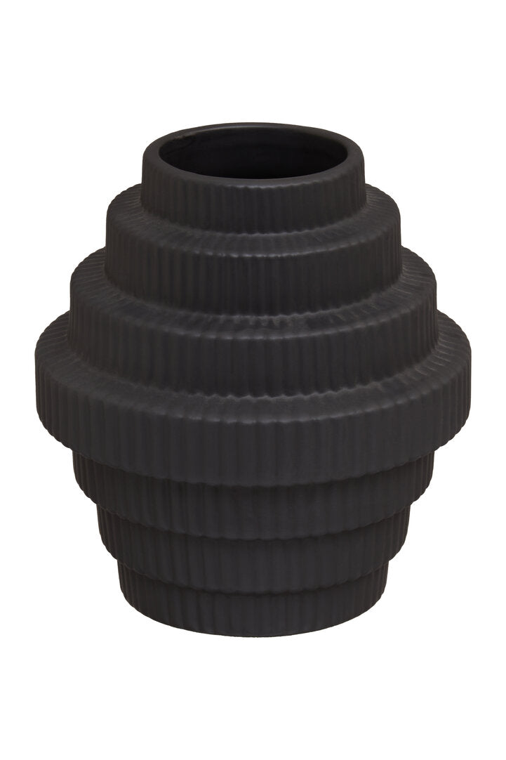 Scala Black Small Step Design Vase