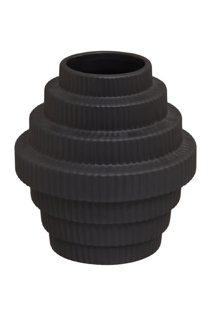 Scala Black Small Step Design Vase