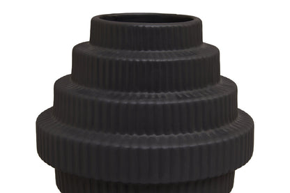 Scala Black Small Step Design Vase