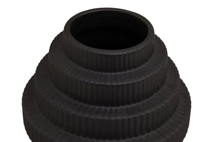 Scala Black Small Step Design Vase