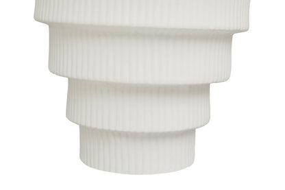 Scala White Large Step Design Vase