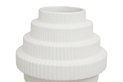 Scala White Small Step Design Vase