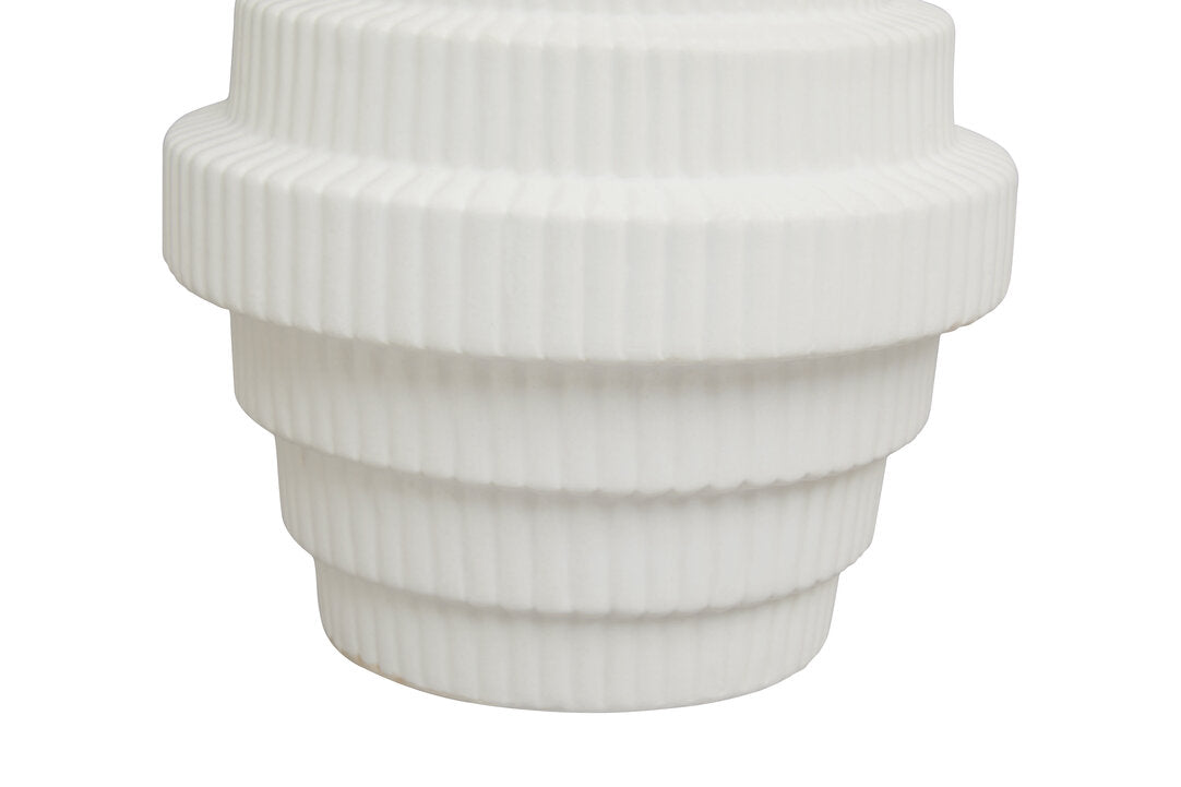 Scala White Small Step Design Vase