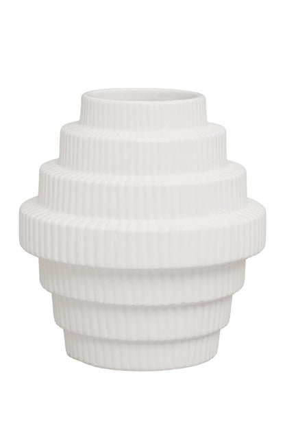 Scala White Small Step Design Vase