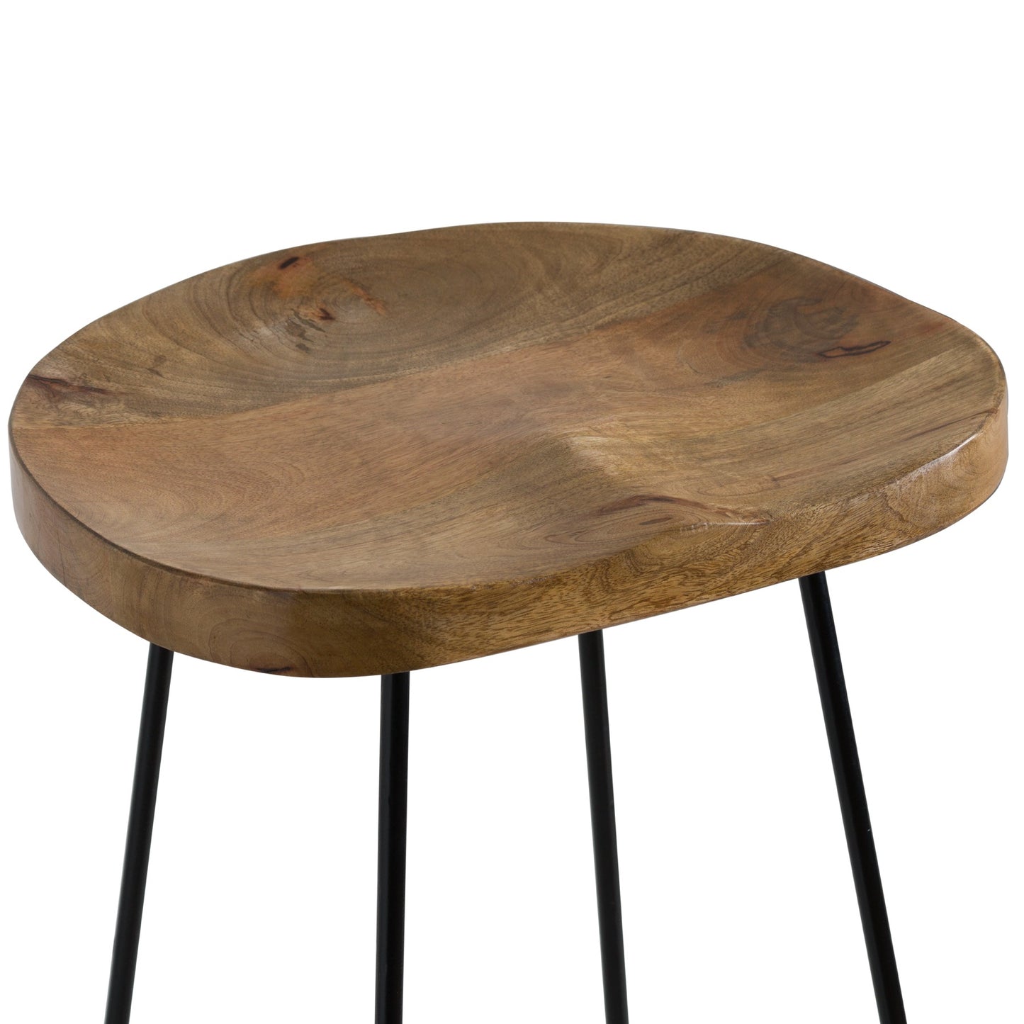 Franklin Hardwood Shaped Bar Stool - Settee from the Quanta Home collection.