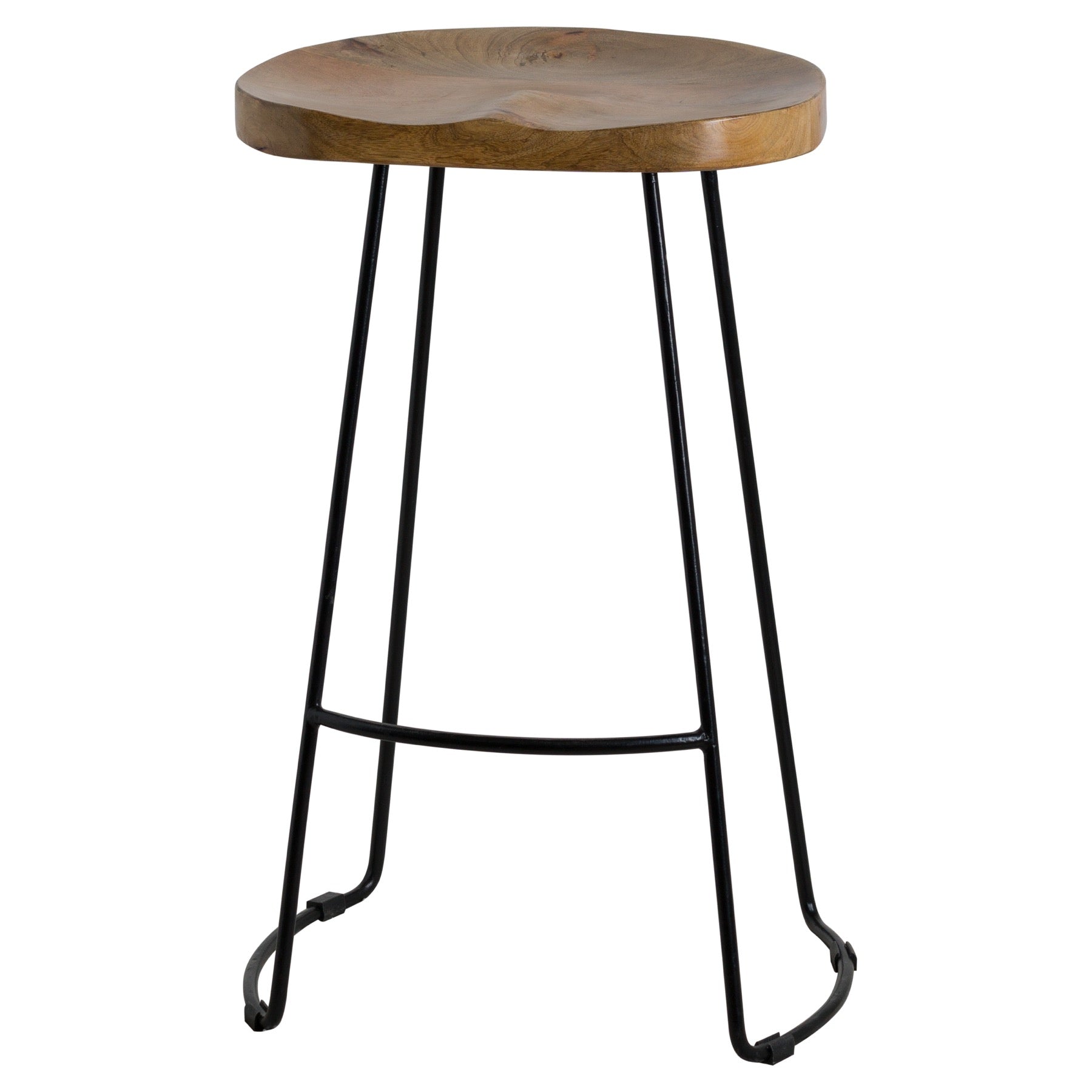 Franklin Hardwood Shaped Bar Stool - Settee from the Quanta Home collection.