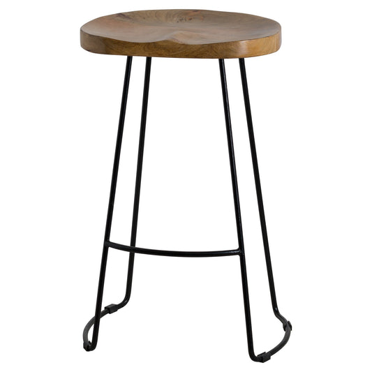 Franklin Hardwood Shaped Bar Stool - Settee from the Quanta Home collection.