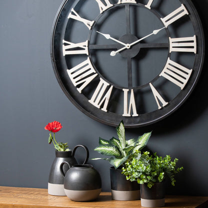 Metallic Grey Ceramic Planter - Jugs & Bowls from the Quanta Home collection.