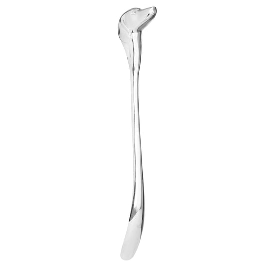 Silver Nickel Dog Head Detail Shoe Horn - Ornaments from the Quanta Home collection.