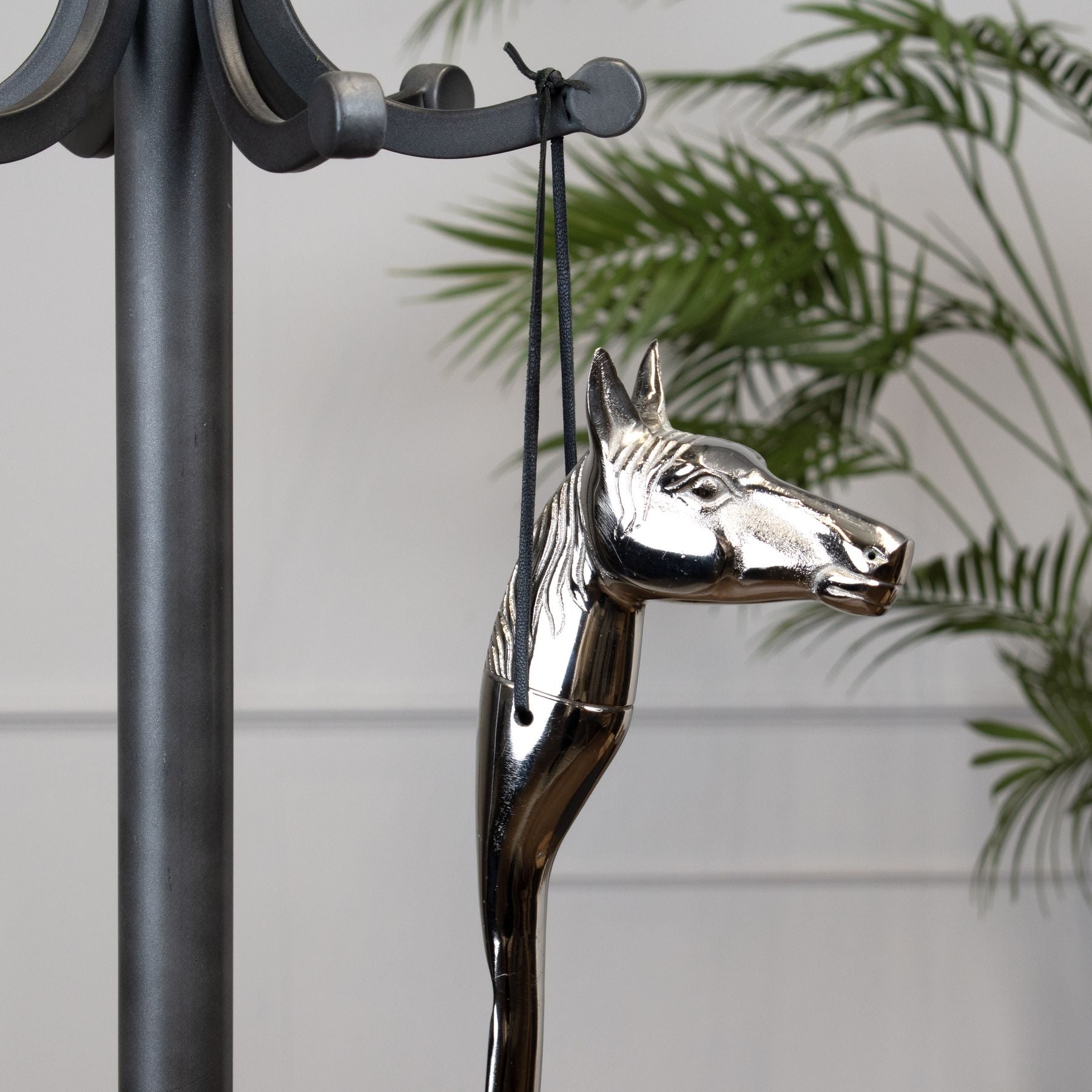 Silver Nickel Horse Head Detail Shoe Horn - Ornaments from the Quanta Home collection.