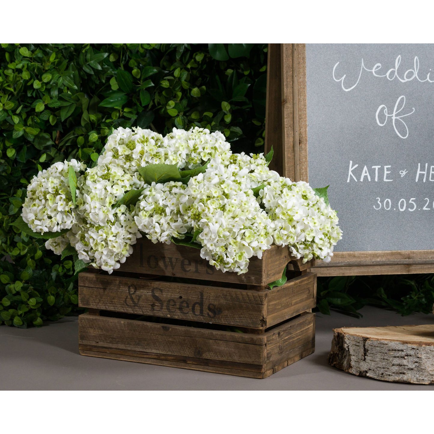 White Lace Cap Hydrangea - Single Stem Flowers from the Quanta Home collection.