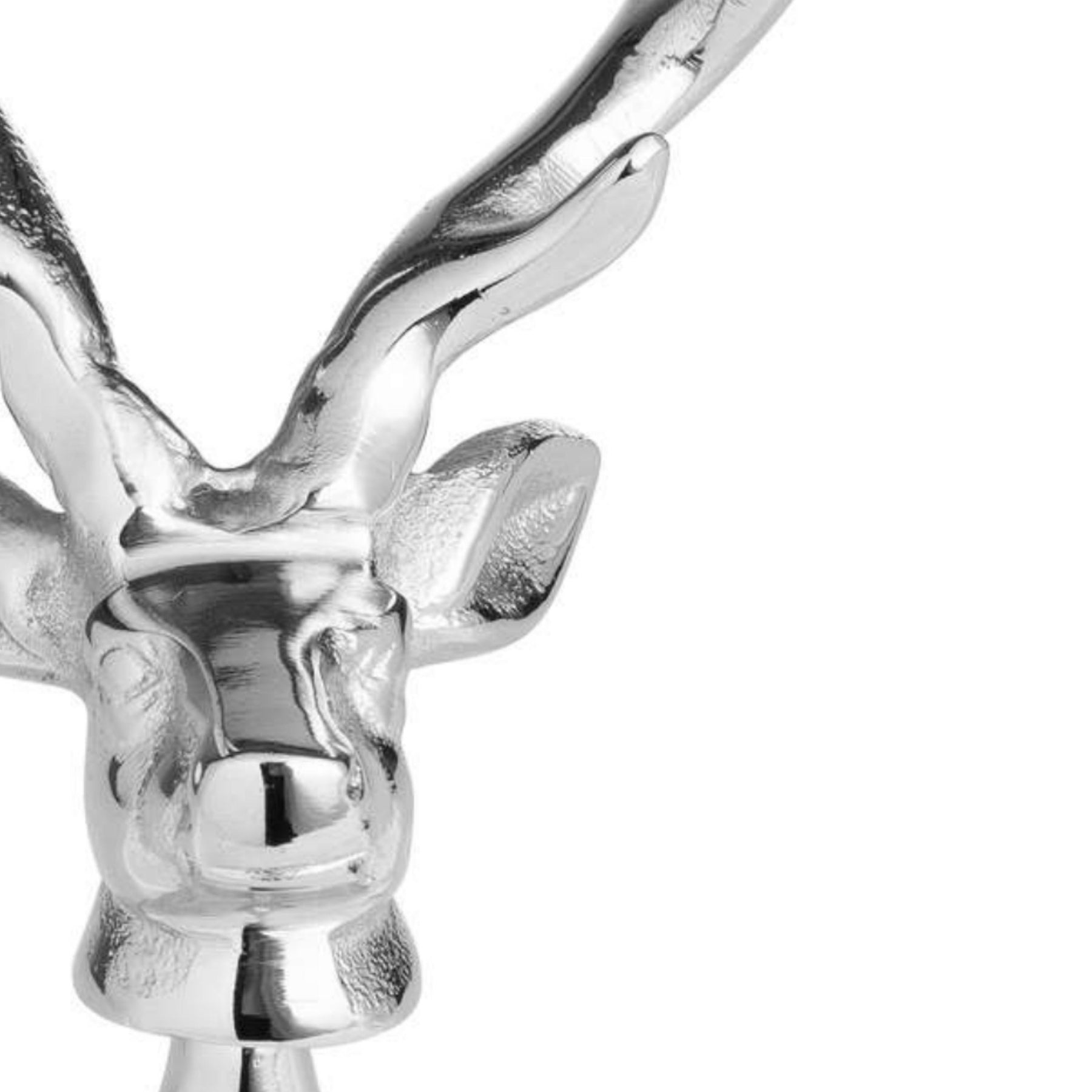 Silver Nickel Stag Head Detail Bottle Opener - Kitchen And Tableware from the Quanta Home collection.