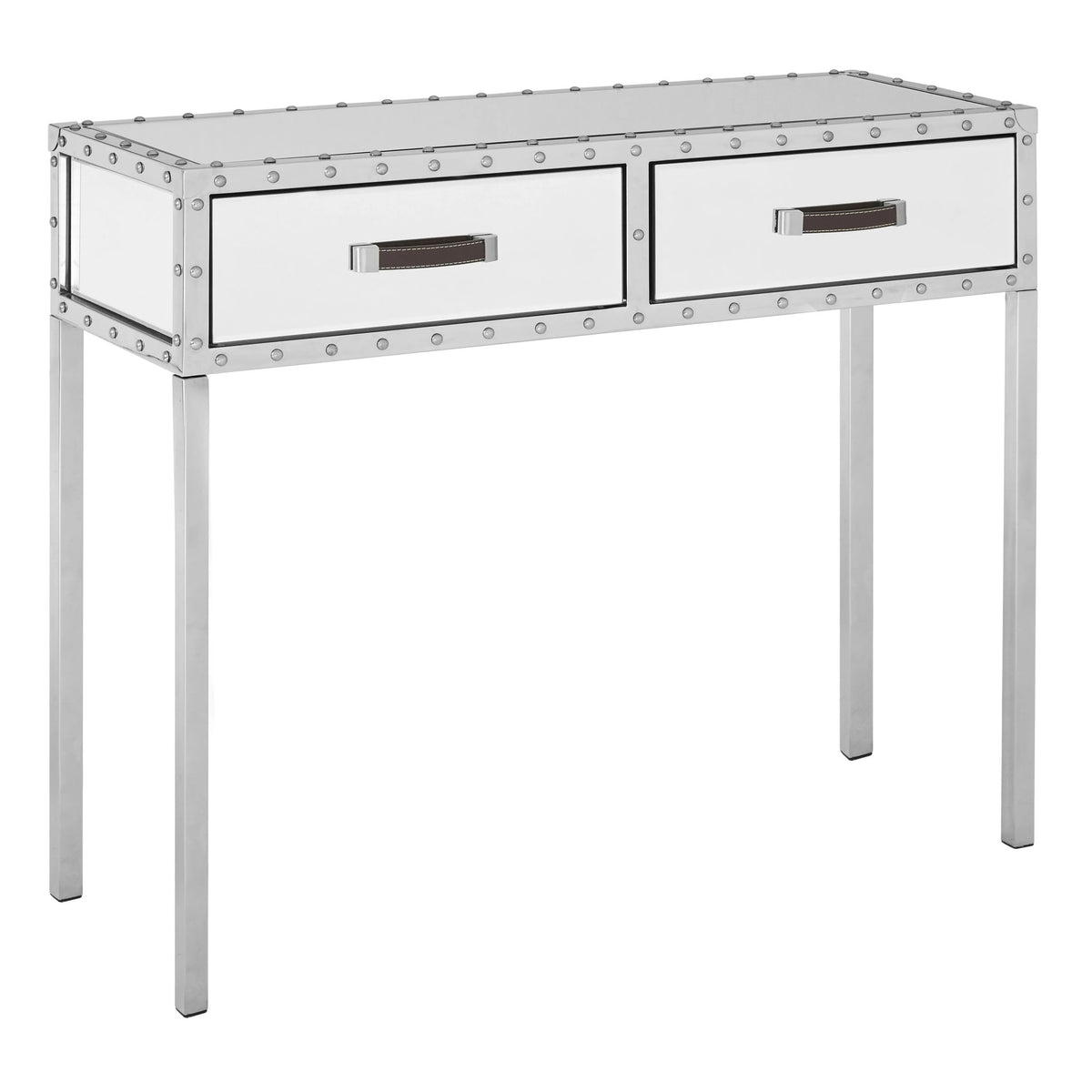 Rivelle Mirrored Console Table with Drawers
