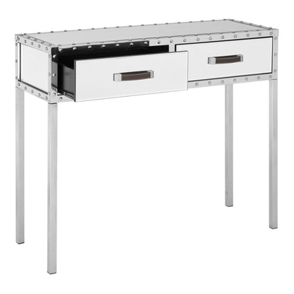 Rivelle Mirrored Console Table with Drawers