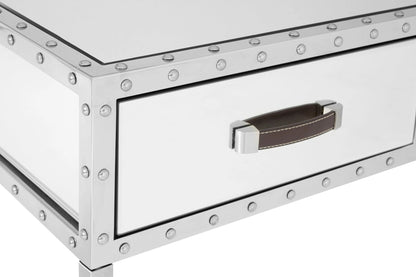 Rivelle Mirrored Console Table with Drawers