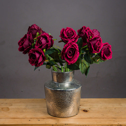 Deep Red Rose - Festive Flowers & Foliage from the Quanta Home collection.