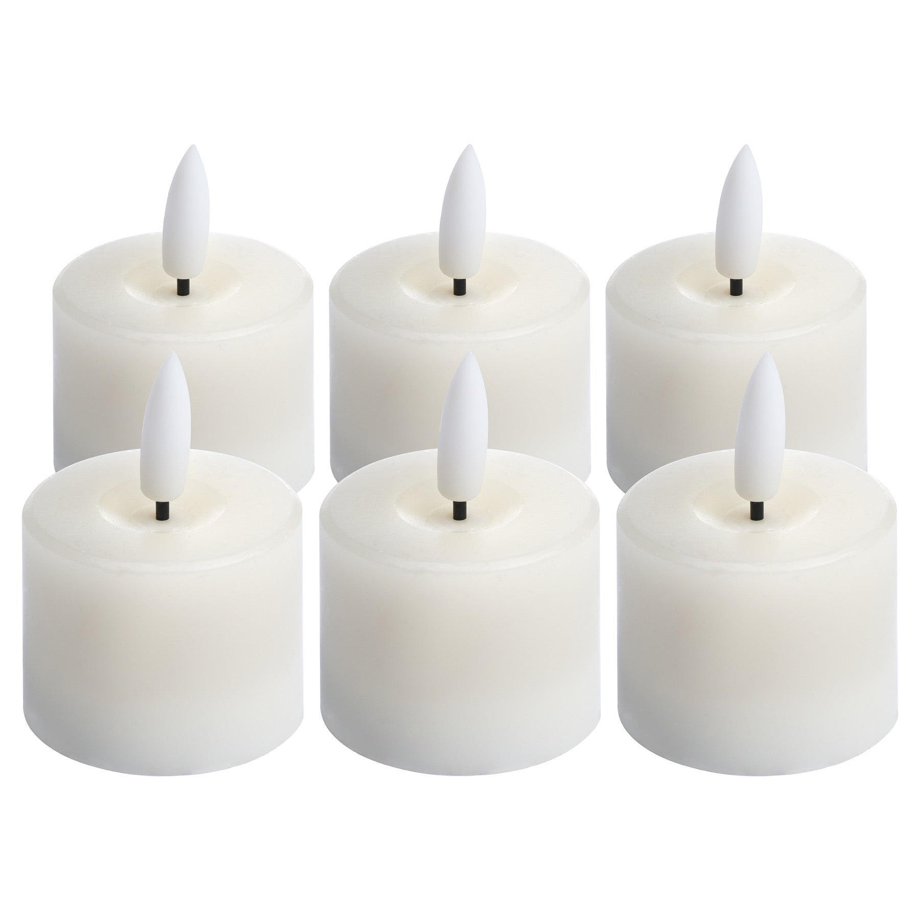 Luxe Collection Set Of 6 Natural Glow Led Tealight Candles - Candles from the Quanta Home collection.