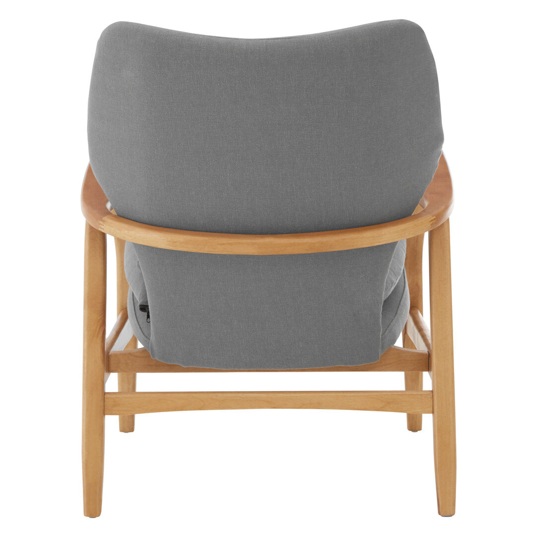 Nordic Grey Chair With Birchwood Frame