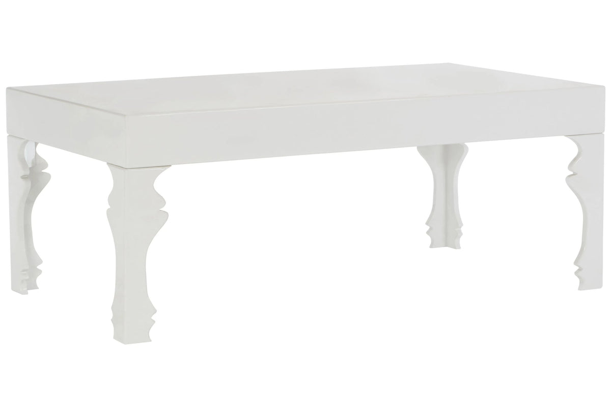 Lacquerre White High Gloss Finish Coffee Table