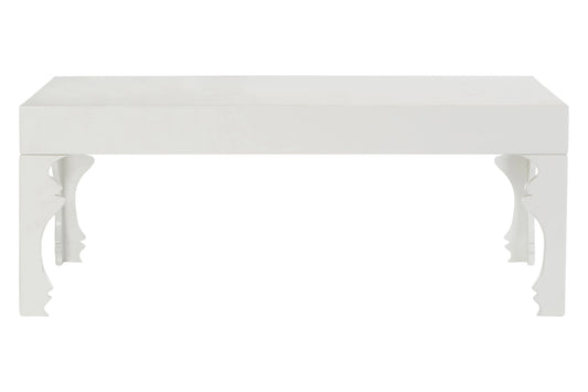 Lacquerre White High Gloss Finish Coffee Table