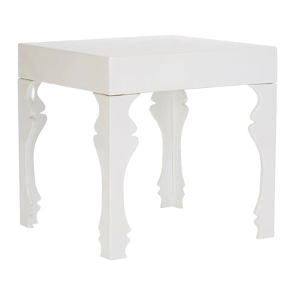 Lacquerre White High Gloss Side Table