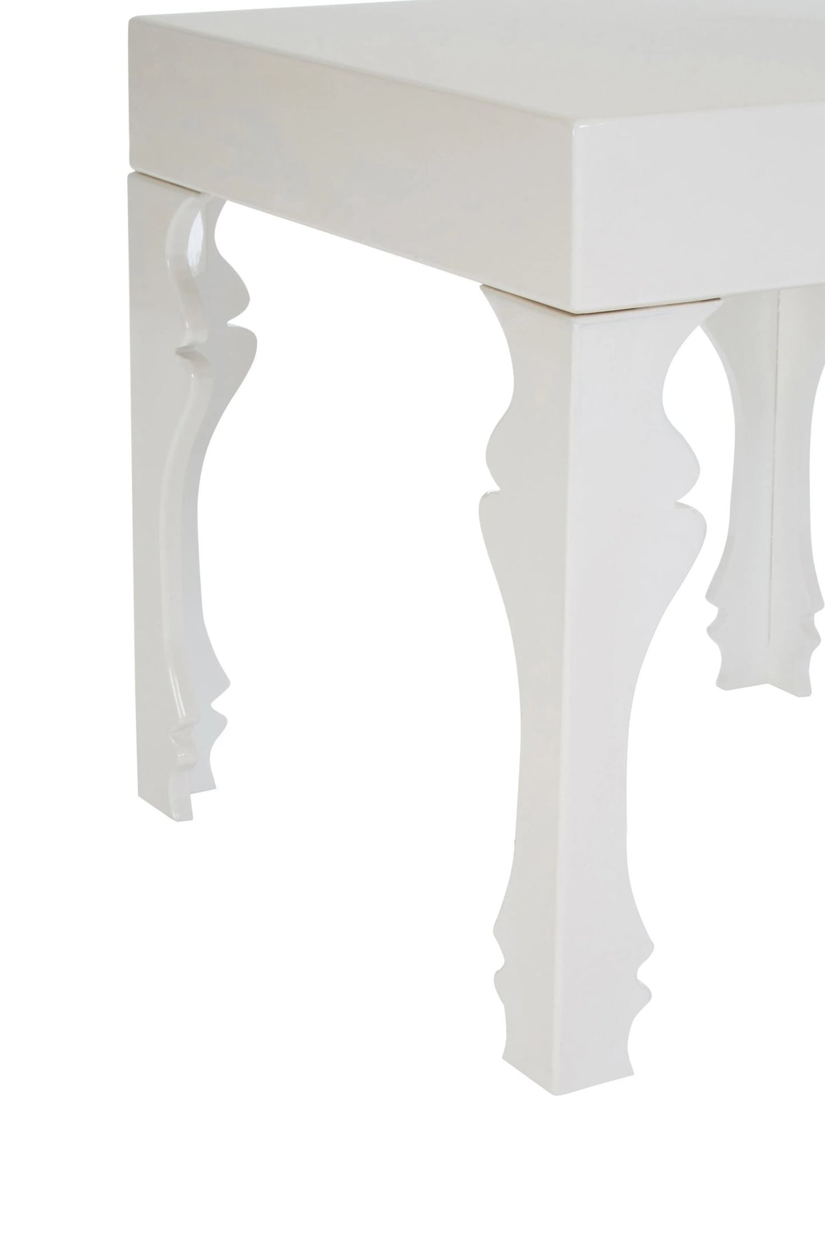 Lacquerre White High Gloss Side Table